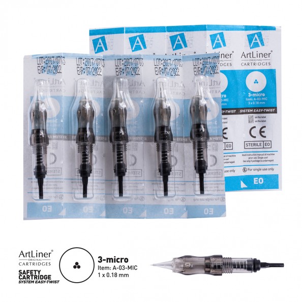 ArtLiner 3-Micro ( 0.18 mm ) Kalıcı Makyaj Cihazı İğnesi 