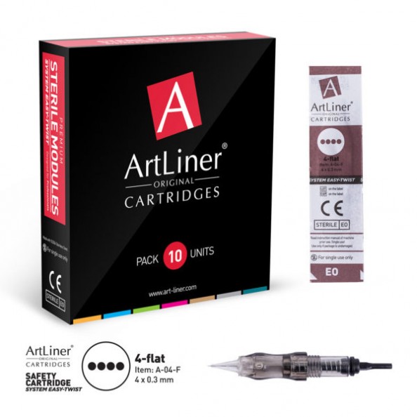 ArtLiner 4-Flat (4x0.30mm) Kalıcı Makyaj Cihazı İğnesi 